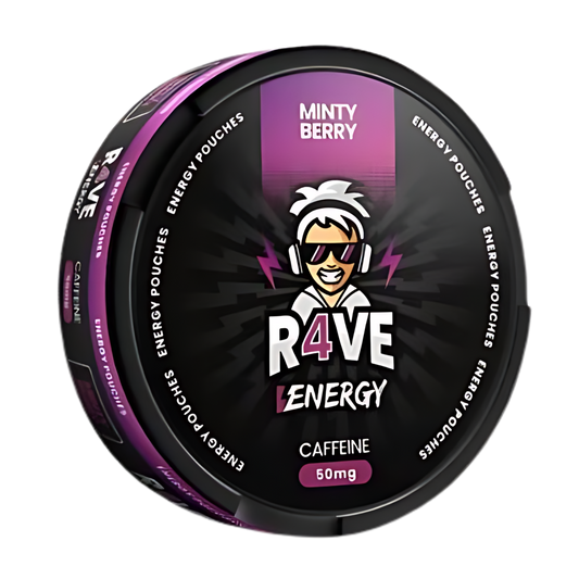 R4VE ENERGY Minty Berry Caffeine Pouches | 50MG